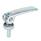 GN 927.2 Exzenterspanner mit Schraube, Hebel Stahl Form: A - Stahl-Auflagescheibe mit Stellmutter