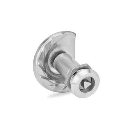 GN 119 Latches, Stainless Steel, with Operating Element or Operation with Socket Key Material: NI - Stainless steel
Type: DK - With triangular spindle