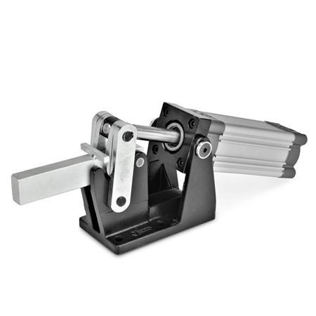 GN 861 Toggle Clamps, Steel, Pneumatic, Heavy Duty, with Magnetic Piston 