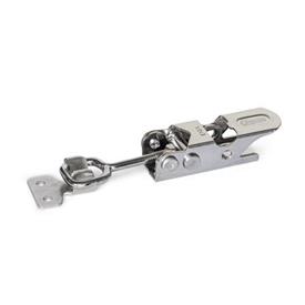 GN 761 Toggle Latches, Steel / Stainless Steel, without Lock Mechanism Type: G - Latch bolt with loop, with catch<br />Material: NI - Stainless steel