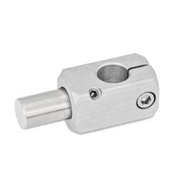 GN 476 T-Mounting Clamps, Aluminum Finish: MT - Matte finish, tumbled<br />Type: W - with Bolt