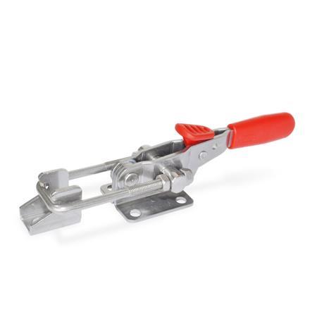 GN 851.3 Stainless Steel Latch Type Toggle Clamps, with Safety Hook, with Pulling Action Type: T6 - With square U-bolt, with catch
Material: A4 - Stainless steel