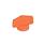 GN 5320 Torque Limiting Wing Nuts, Plastic, Threaded Bushing Steel Color: OR - Orange, matte finish