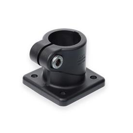 GN 163.9 Base Plate Connector Clamps, Plastic Color: SW - Black, RAL 9005, matte finish