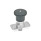 GN 822.12 Mini Indexing Plungers, Stainless Steel, with Flange for Surface Mounting, with and without Rest Position Type: C - With rest position, with plastic knob