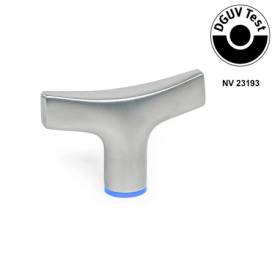 GN 5064 Poignées en T, inox, conception hygiénique Finition: MT - finition mate (Ra < 0,8 µm)<br />Matériau (anneau d'étanchéité): E - EPDM