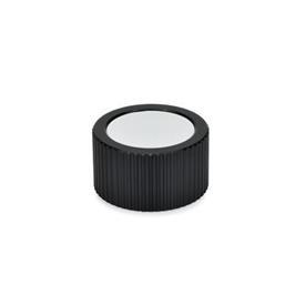 GN 726 Control Knobs, Aluminum, Black Anodized Type: N - Cover plain<br />Identification no.: 2 - With collet