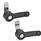 GN 623.1 Latches with Lever, With and Without Lock Form: OS - Without lock, turns 90° in both directions