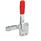 GN 810.1 Toggle Clamps, Steel, Operating Lever Vertical, with Vertical Mounting Base Type: B - Forked clamping arm, with two flanged washers