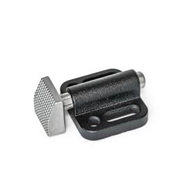 GN 415 Side Thrust Pins Type: B1 - Wedge, top<br />Version: NR - Stainless steel, ribbed