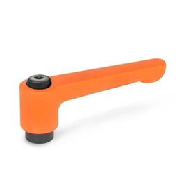 mit Schraube orange Verstellbarer Klemmhebel gerade M8x25 mit Schraube orange Verstellbarer Klemmhebel gerade M8x25