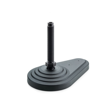 Leveling Feet GN 445.9: Plastic, with Threaded Stud, with 2 Mounting Holes
