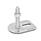 GN 43 Piedini di livellamento, acciaio INOX, con aletta di fissaggio, a forma rettangolare Form: E3 - Con disco antiscivolo, vulcanizzati, colore nero, con un foro asolato
Versione (vite): VK - Con dado, esagono esterno in alto e sede per chiave in basso