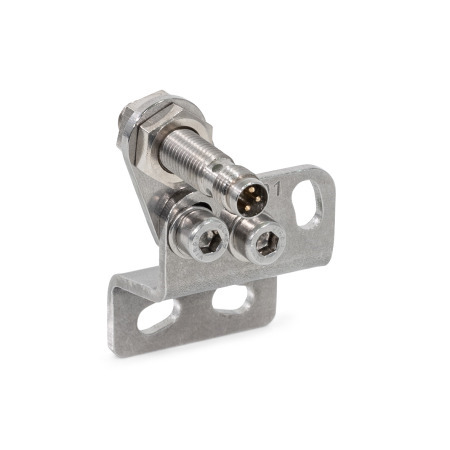 Porta sensore GN 801.4: Acciaio INOX, per attrezzo di serraggio rapido con base orizzontale, con/senza sensore