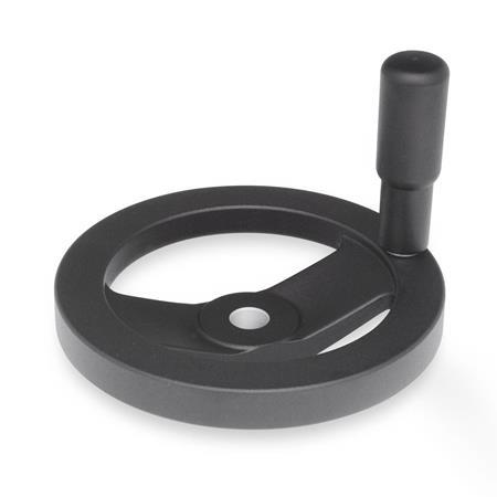 Spoked Handwheels GN 324: Aluminum, Powder Coated Black