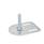 GN 42 Leveling Feet, Steel, with Fixing Lug, Rectangular Shape Type (Base): G0 - Without rubber pad, with 2 slotted holes
Version (Screw): S - Without nut, external hex at the bottom