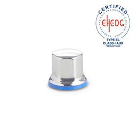GN 1580 Nuts, Stainless Steel , Hygienic Design Finish: PL - Polished finish (Ra < 0.8 μm)<br />Material (Sealing ring): E - EPDM