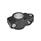 GN 133 Kreuz-Klemmverbinder, Aluminium Oberfläche: SW - schwarz, RAL 9005, strukturmatt