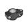 GN 133 Two-Way Connector Clamps, Aluminum Finish: SW - Black, RAL 9005, textured finish