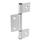 GN 2295 Hinges, for Aluminum Profiles / Panel Elements, Three-Part Type: I - Interior hinge wings
Coding: C - With countersunk holes
l<sub>2</sub>: 165 / 335