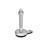 GN 33 Piedini di livellamento, acciaio INOX, con disco antiscivolo, con flangia di montaggio Form: B1 - Finitura matt da sabbiatura, fondo in gomma, colore nero
Versione (vite): VK - Con dado, esagono esterno in alto e sede per chiave in basso