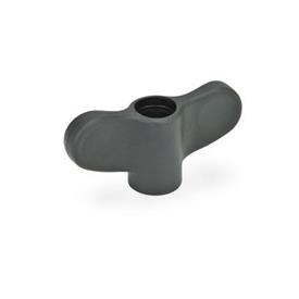GN 634 Wing Nuts with Brass Bushing, without Cover Cap 