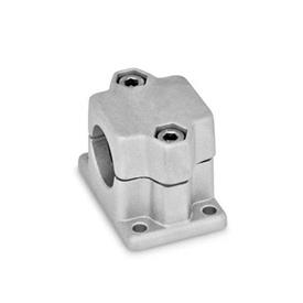 GN 147 Flanged Connector Clamps, Aluminum d<sub>1</sub> / s: B - Bore<br />Finish: BL - Plain, Matte shot-blasted