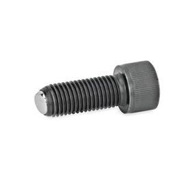 GN 606 Ball Point Screws, Steel Type: V - Flat ball, with swivel limiting stop
