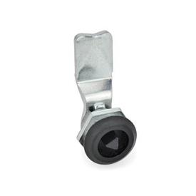 GN 115 Latches, Operation with Socket Keys, Housing Collar Black Type: DK - With triangular spindle
