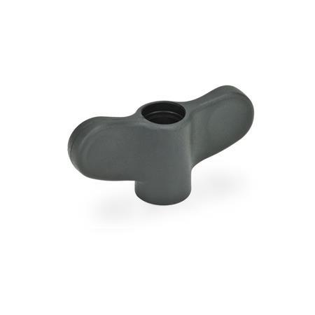 GN 634.1 Wing Nuts with Stainless Steel Bushing, without Cover Cap 