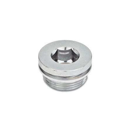 DIN 908 Threaded Plugs Type: AA - With gasket in aluminum