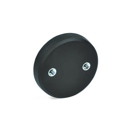 GN 51.6 Retaining Magnets, with 2 Internal Thread, with Rubber Jacket 