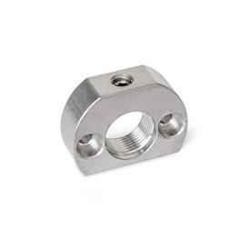 GN 612.1 Stainless Steel Mounting Blocks Material: NI - Stainless steel<br />Type: A - Mounting hole parallel to plunger