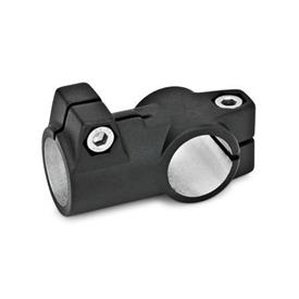 GN 192 T-Angle Connector Clamps, Aluminum Finish: SW - Black, RAL 9005, textured finish