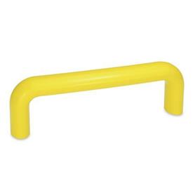 GN 625 Cabinet U-Handles, Plastic Color: GB - Yellow, RAL 1021, shiny finish