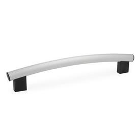 GN 666.4 Tubular Arch Handles, Tube Aluminum / Stainless Steel Finish: EL - Anodized, natural color