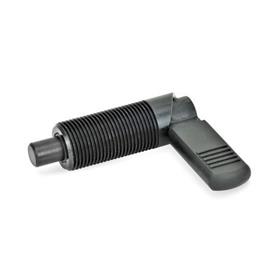 GN 612 Cam Action Indexing Plungers, Steel Type: B - With plastic cap, without lock nut