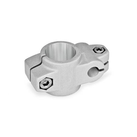 GN 133 Two-Way Connector Clamps, Aluminum Finish: BL - Plain finish, matte shot-plasted