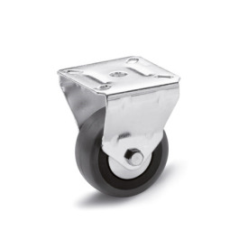 GN 22870 Light Duty Casters, Wheel Tread Rubber, Wheel Core Polypropylene, Light Version Bearing type: G - Friction bearing<br />Type (bracket): B - Rigid bracket<br />Coding: L - Light version