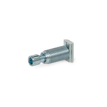 Raccords automatiques GN 23b: Acier, pour profilés en aluminium (système modulaire de type b), assemblage à angle droit