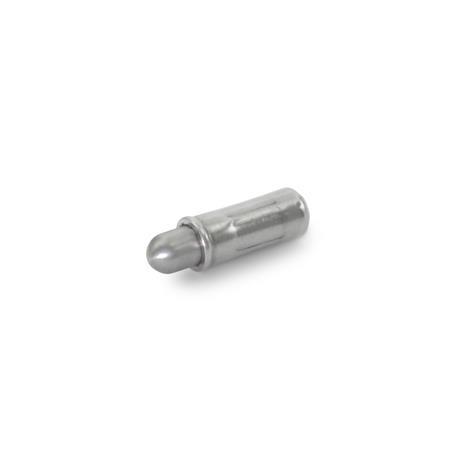 GN 614.4 Spring Plungers, Press-On Type, with Bolt Material (Bolt): NI - Stainless steel