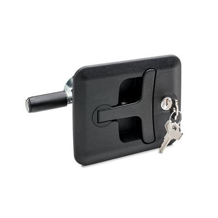 GN 5630 Rotary Toggle Latches, operation with T-handle, lockable Color: SW - Black, RAL 9005, matte finish