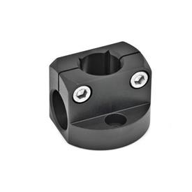 GN 473 Base Plate Mounting Clamps, Aluminum Finish: ELS - Anodized black