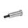 GN 614.6 Pressori a molla, acciaio / acciaio INOX, senza filettatura, con collare Tipo: KN - Acciaio INOX, carico della molla standard