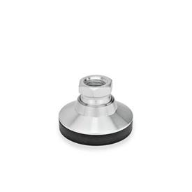 GN 343.1 Leveling Feet, Steel, with Internal Thread Type: KR - With plastic cap, non-gliding