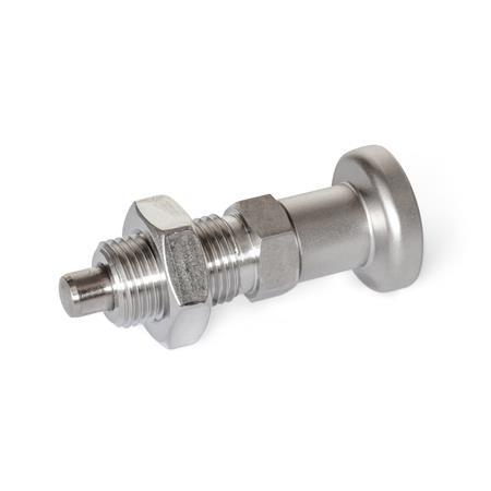 Indexing Plungers GN 818: Stainless Steel, without Rest Position
