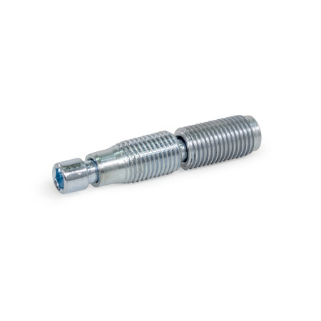 Raccords automatiques GN 23b: Acier, pour profilés en aluminium (système modulaire de type b), assemblage par l'extrémité