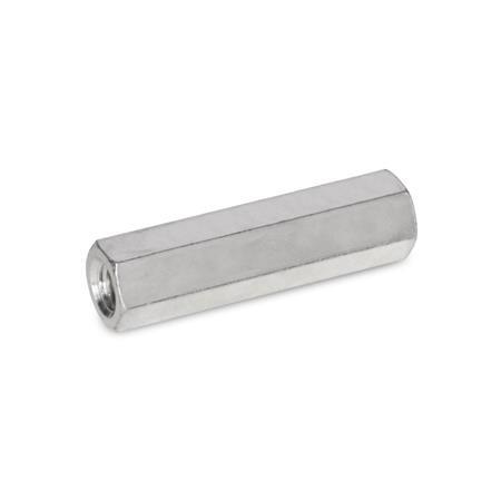 GN 6220 Spacers, Stainless Steel Material: NI - Stainless steel
Type: A - Internal thread
