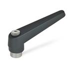 Adjustable Hand Levers, Zinc Die Casting, Bushing Stainless Steel