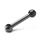 DIN 6337 Ball Levers, Steel Type: L - Angled lever with plain bore, Tol. H7
